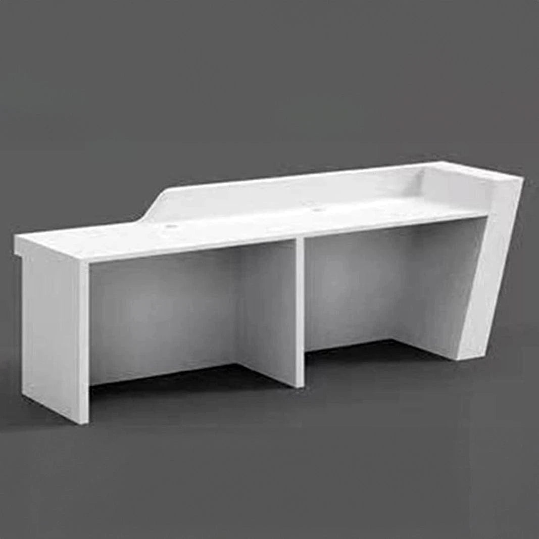 Escritorio de recepción rectangular blanco de 95