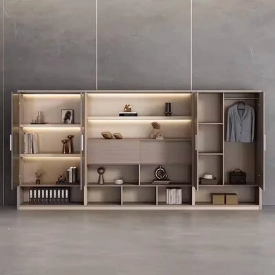 Posh · Modern Office Shelves w/ Lighting & Storage