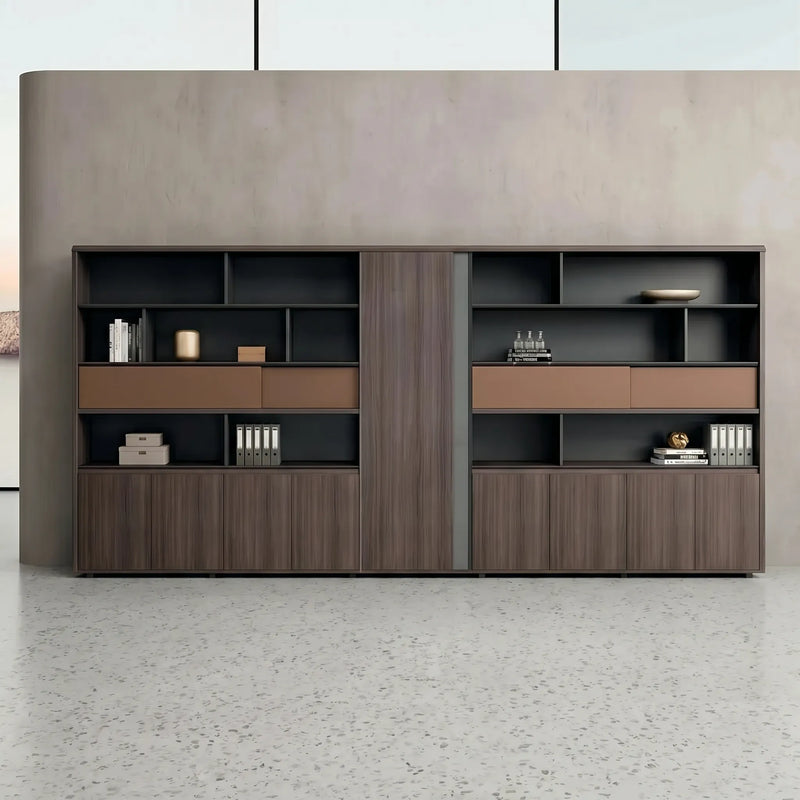 Rexton · Office Shelves w/ Integrated Lighting & Storage