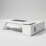 Turing · White L-Shaped Executive Desk