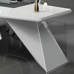 Turing · White L-Shaped Executive Desk