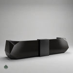 Revera · Front Reception Desk — Glossy Black