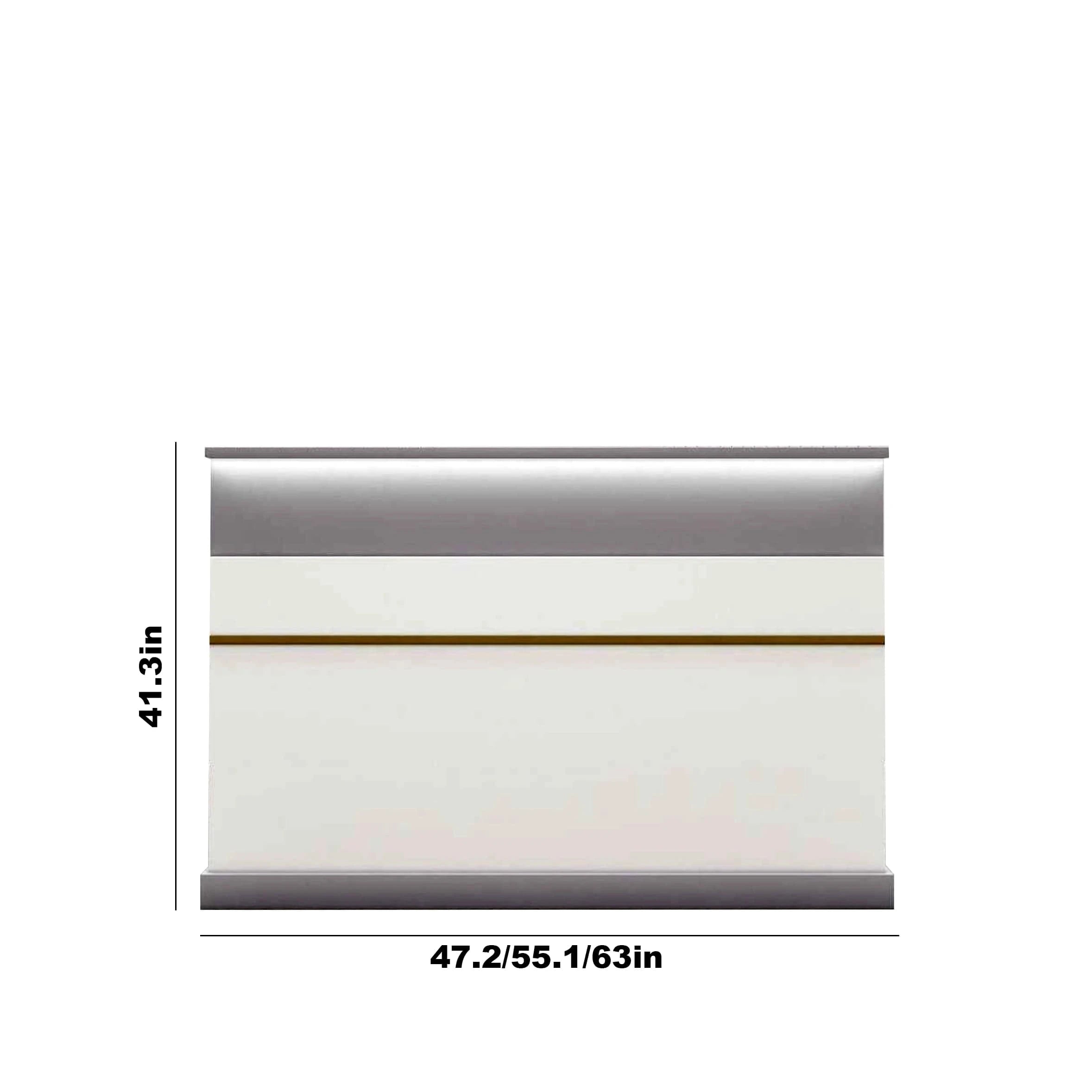 Escritorio de recepción rectangular blanco Ronin de 47 a 63