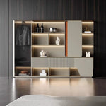 Ryan · Modern Office Shelves w/ Lighting, Storage