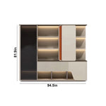 Ryan · Modern Office Shelves w/ Lighting, Storage