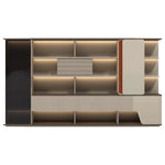 Ryan · Modern Office Shelves w/ Lighting, Storage