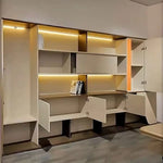 Ryan · Modern Office Shelves w/ Lighting, Storage