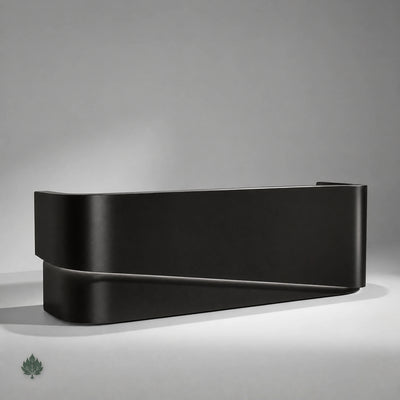 Sorelle · Front Reception Desk — Glossy Black