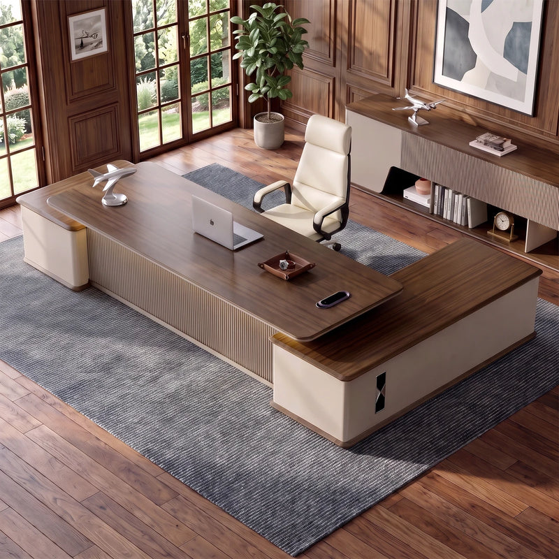 Sussex desk, other return, from above in a partner's office