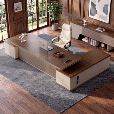 Sussex desk, other return, from above in a partner's office