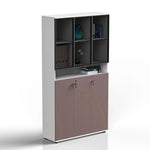 Tosca · Office Cabinet w/ Glass Panel Display Shelves