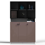 Tosca · Office Cabinet w/ Glass Panel Display Shelves