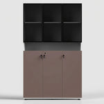 Tosca · Office Cabinet w/ Glass Panel Display Shelves