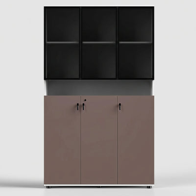 Tosca · Office Cabinet w/ Glass Panel Display Shelves
