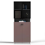 Tosca · Office Cabinet w/ Glass Panel Display Shelves