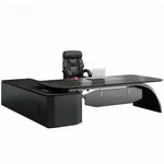 Ventura desk with suspended pedestal, studio front view