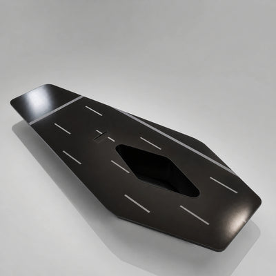 Vertix · Conference Room Table, Tapered Hexagon — Glossy Black