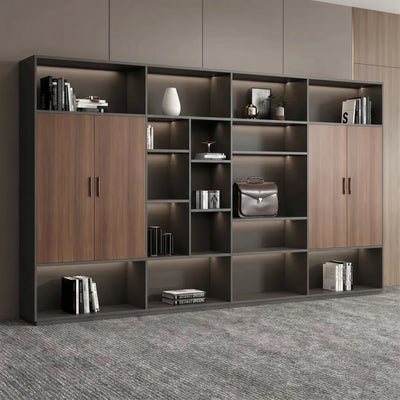 August · Office Shelves w/ Integrated Lighting & Storage