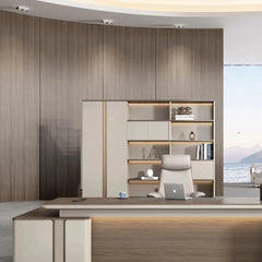 Zorin · Office Shelves w/ Lighting & Storage