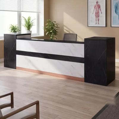 Rhett front desk angled in a sunlit clinic