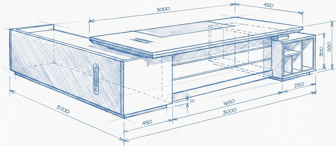 Custom-built desk by Arc Grove